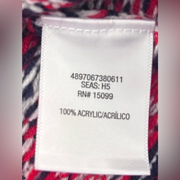 Bongo Blue and Red Cropped Sweater Size XL NWOT - Picture 5 of 9